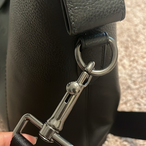 Coach Mens Black Leather Messenger/Laptop Bag - Picture 5 of 16